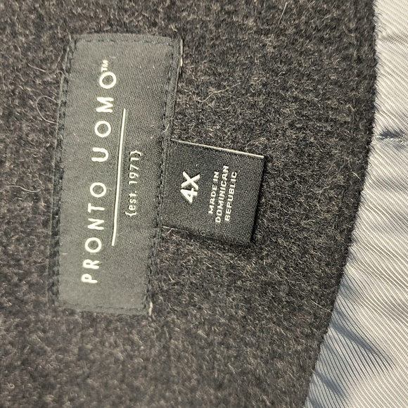 Pronto Uomo lined black heavy winter coat-sz 4X - Picture 8 of 8